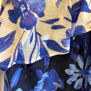 NWT Anthropologie One Shoulder Floral Tiered Dress